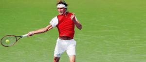 Extrem angespannt. Alexander Zverev gehört in New York nicht zu den Favoriten. Doch der Hamburger muss dort von Dienstag an viele Weltranglistenpunkte holen, um die ATP-Finals noch erreichen zu können. 