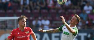 Marius Bülter (links) stand bei allen drei Pflichtspielen Unions über 90 Minuten auf dem Platz. 
