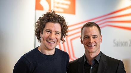 Strahlendes Duo. Alexander Steinbeis (rechts) und Robin Ticciati