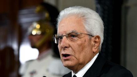 Italiens Staatspräsident Sergio Mattarella 