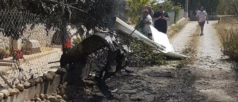 Absturzstelle des Kleinflugzeugs