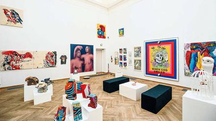 Überall Vögel. Die Galerie VI aus Kopenhagen widmet ihren Messestand geflügelten Tieren.