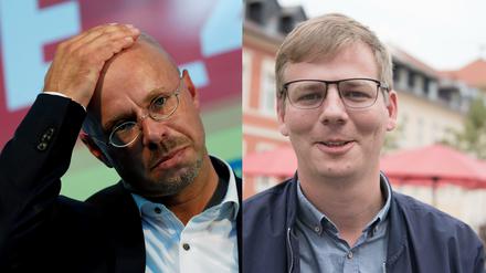 AfD-Landeschef Andreas Kalbitz und Linke-Spitzenkandidat Sebastian Walter.