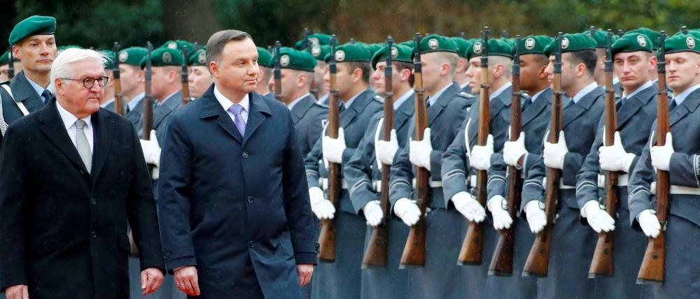 Bundespräsident Frank-Walter Steinmeier and Polens Präsident Andrzej Duda. 
