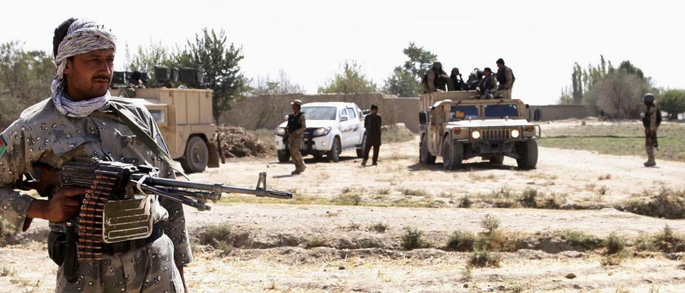 Afghanische Sicherheitskräfte bei früheren Kämpfen um Kundus (Archivibild aus dem Jahr 2015).
