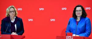 Das ging schief: Die bayerische SPD-Spitzenkandidatin Natascha Kohnen (links) muss am Tag nach der Landtagswahl erklären, warum sie 10,9 Prozentpunkte verlor.