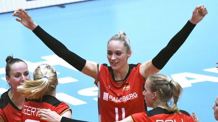 Leistungsträgerin. Mit Louisa Lippmann sind die deutschen Volleyballerinnen noch ungeschlagen.