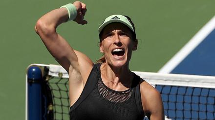 Mit der Kraft der Erfahrung. Andrea Petkovic bejubelt ihren Einzug in die dritte Runde bei den US Open. 
