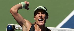 Mit der Kraft der Erfahrung. Andrea Petkovic bejubelt ihren Einzug in die dritte Runde bei den US Open. 