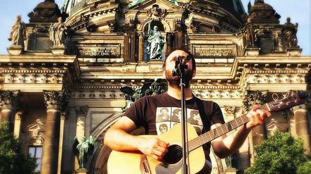 Straßenmusiker in Berlin.