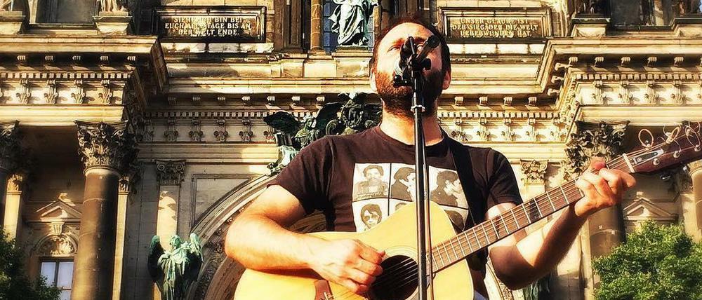 Straßenmusiker in Berlin.