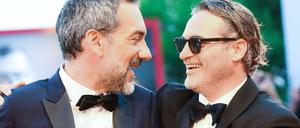 US-Regiessuer Todd Phillips (links) und Joker-Darsteller Joaquin Phoenix beim Filmfestival in Venedig.