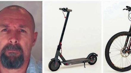 Wer hat sie gesehen? Nach dem Mord hat die Polizei ein Foto des Tatverdächtigen und das eines E-Tretrollers veröffentlicht. 