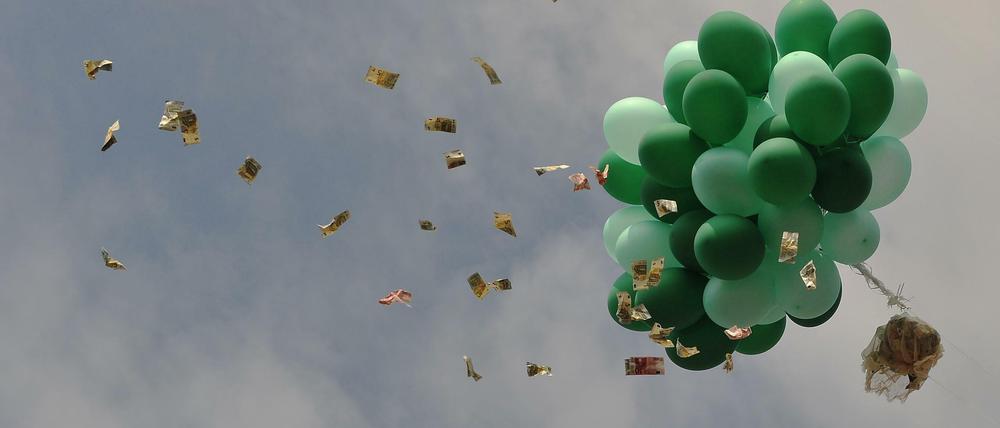 Wenn Geld vom Himmel fällt.