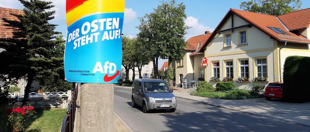Hirschfeld, Elbe-Elster-Kreis, an der Grenze zu Sachsen.