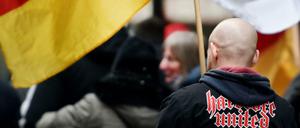 Demonstration von Rechtsextremen in Duisburg