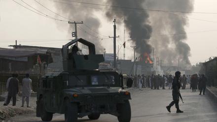 Der Explosionsort in Kabul, Afghanistan