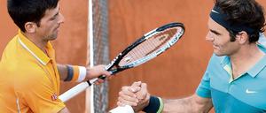 Auf gute Zusammenarbeit. Novak Djokovic und Roger Federer sind noch längst nicht fertig.