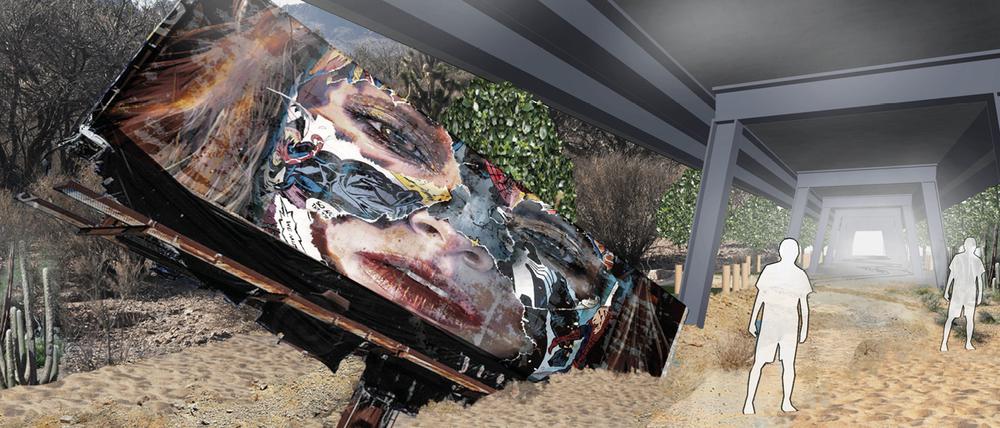 Eine Visualisierung des Werkes von Künstlerin Sandra Chevrier.