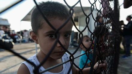 Ankunft von Flüchtlingskindern aus Lesbos in Thessaloniki