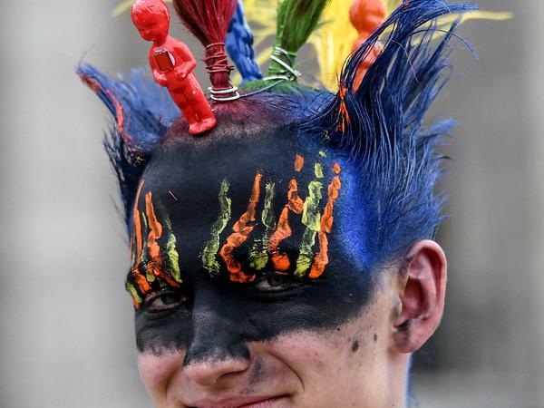 Ein Festivalbesucher auf dem Lollapalooza.