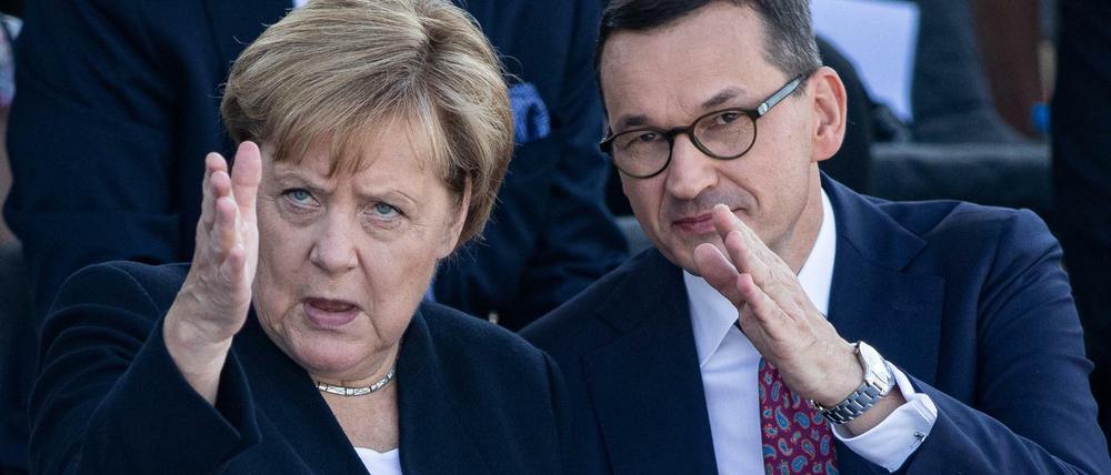 Die Richtung mitbestimmen: Polens Regierungschef Mateusz Morawiecki und Kanzlerin Angela Merkel.
