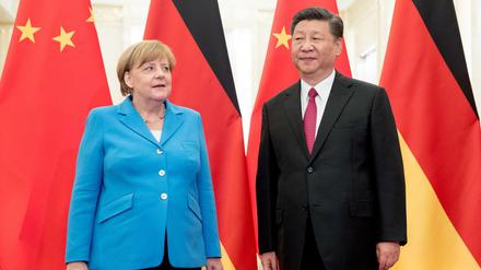Bundeskanzlerin Angela Merkel (CDU) und Chinas Präsident Xi Jinping bei ihrem letzten China-Besuch.