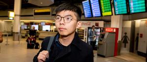 Joshua Wong, Demokratie-Aktivist aus Hongkong, traf am Montagabend in Berlin ein.