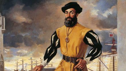 Dunkler Vollbart, kühner Blick. Porträts von Magellan vermittelten das Bild eines raubeinigen Hasardeurs.