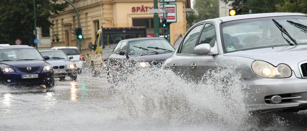 Ein Unwetter in Potsdam.