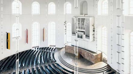Festsaal für seltene Anlässe. Das Innere der Paulskirche nach dem Entwurf von Rudolf Schwarz.