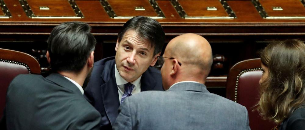 Italiens Ministerpräsident Conte im Parlament 