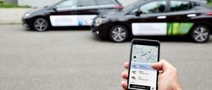Ubers Fahrzeuge lassen sich per App bestellen.