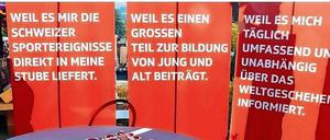 Öffentliches Gut. Bei einer Volksabstimmung vor zwei Jahren haben die Schweizer mit großer Mehrheit für den öffentlichen Rundfunk via Gebührenfinanzierung votiert. 