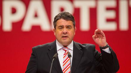 Der frühere SPD-Vorsitzende Sigmar Gabriel auf dem Bundesparteitag 2013.