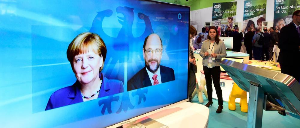 Ein Fernseher auf der IFA 2017.