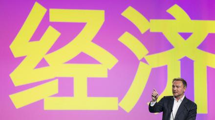Parteichef Christian Lindner beim FDP-Bundesparteitag in Berlin.