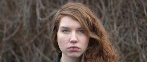 Schon zweimal Finalistin beim Berliner Open Mike. Die Schweizer Dichterin Eva Maria Leuenberger.