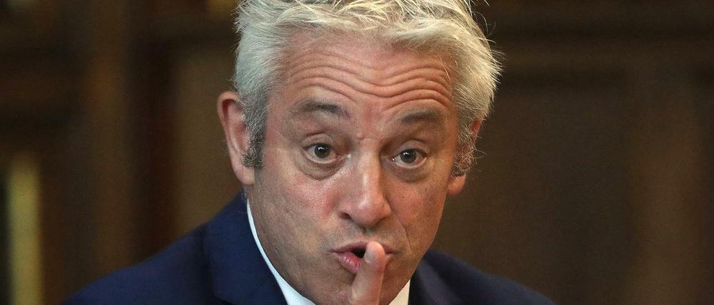 Versucht das Brexit-Chaos zu bändigen, tritt aber bald ab: John Bercow, Sprecher des Unterhauses.