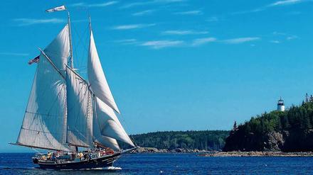 Nichts zu meckern auf dem Windjammer. Die „Lewis R. French“ unterwegs zwischen den malerischen Inseln der Penobscot Bay.