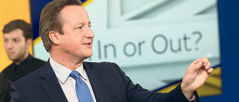 Archiv: David Cameron zu seinen Zeiten als Premierminister Großbritanniens.