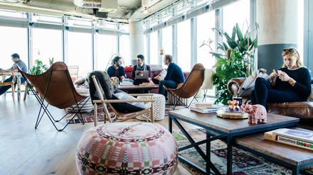 Räume des Coworking-Anbieters WeWork im Sony Center am Potsdamer Platz in Berlin. 