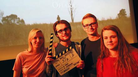 Leonie Buse (v. li.), Adrian Doll, Malte Kutz und Ronja Selle haben den Film „Ofiara“ unter Zeitdruck produziert.