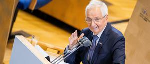 Der ehemalige Bundesumweltminister Klaus Töpfer bei der Verleihung des Staatspreises des Landes Nordrhein-Westfalen.