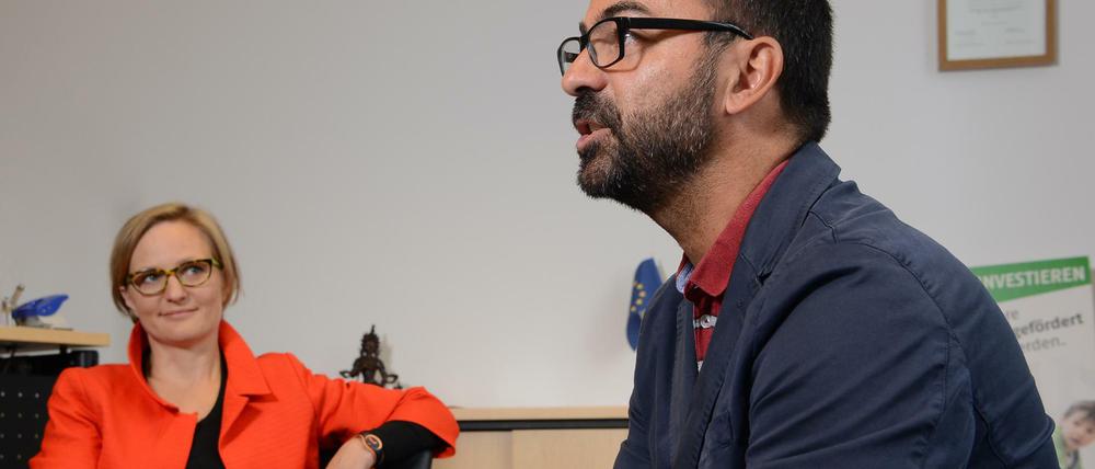 Die europapolitische Sprecherin der Grünen im Bundestag, Franziska Brantner, und Italiens Bildungsminister Lorenzo Fioramonti.