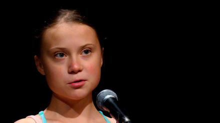 Greta Thunberg spricht bei der Preisverleihung in Washington DC.