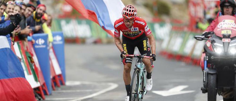 Fühlt sich wohl in der Höhe. Primoz Roglic war in den Bergen und im Zeitfahren der Beste bei der Spanien-Rundfahrt – und behielt auch sonst immer die Ruhe.