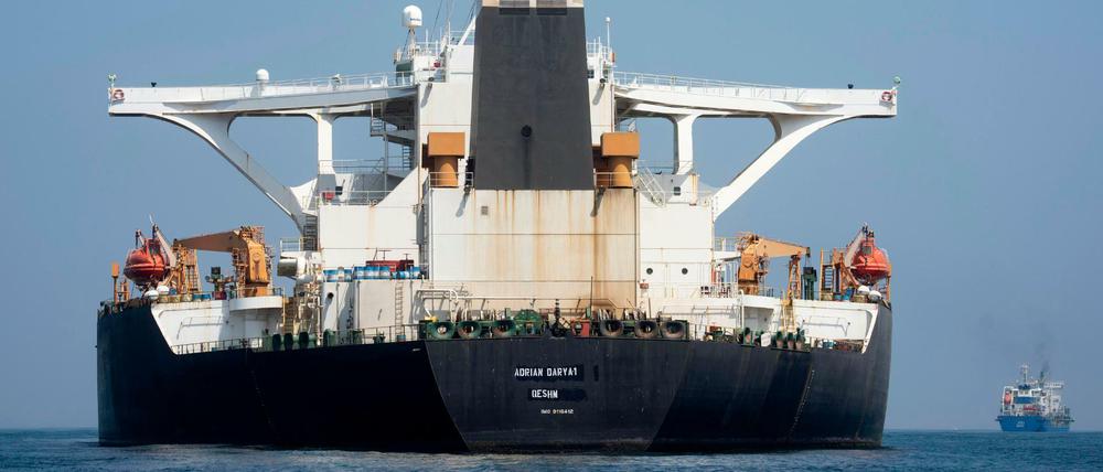 Der im Juli von Großbritannien festgesetzte iranische Öltanker "Adrian Darya-1".