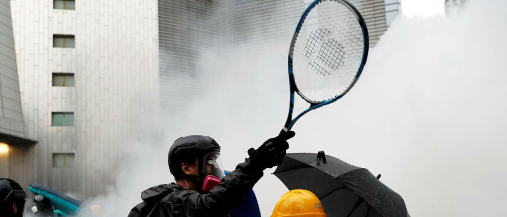 Abgesagt. In Hongkong wird nur auf den Straßen Tennis gespielt.