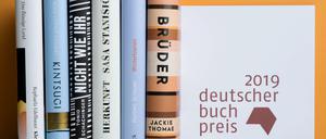 Die für den Deutschen Buchpreis 2019 auf der Shortlist nominierten Titel.